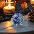 thumbnail image 5 of PEIBang Blue Resin Skull Halloween Decor 0.78x0.78x1.18 in Mini Crystal Gravel Drip Ghost Head Craft for DIY Party Scenery Desktop Ornament Gift, 5 of 6