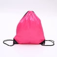 thumbnail image 1 of 5 Pieces Drawstring Bag 210D Polyester Rope Bag Pulling Nylon Oxford Pocket Sack Cinch Tote Gym Storage Backpack - Pink, 1 of 4