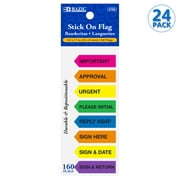 BAZIC Neon Page Markers 0.5x1.7 Printed Arrow Flag Tabs, (160 Flags/Pack), 24-Pack