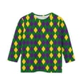 CLOISE Shirts for Girls 3/4 Sleeve Boys Teen Mardi Gras Crew Neck Tops ...