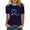 #2-Navy, variant on Patlollav Womens Tops,Ladies Tee Shirts Plus Size Fashion Funny Print Casualfit Blouse