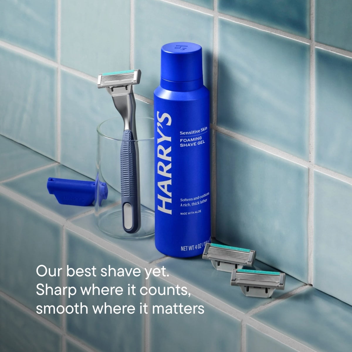 Harry's Plus Shaving Razor for Men with Razor Blade Refill Cartridge, Onyx
