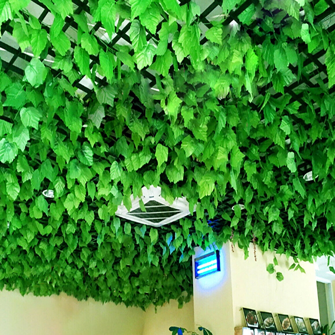 25M Artificial Grape Ivy Leaf Garland Plant Vine Foliage Wall Green Decoration#E