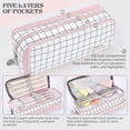 thumbnail image 5 of 2023 - Large Pencil Case, Large Capacity Pencil Case With 3 Compartments, Makeup Bag Portable Office Statio, 5 of 5