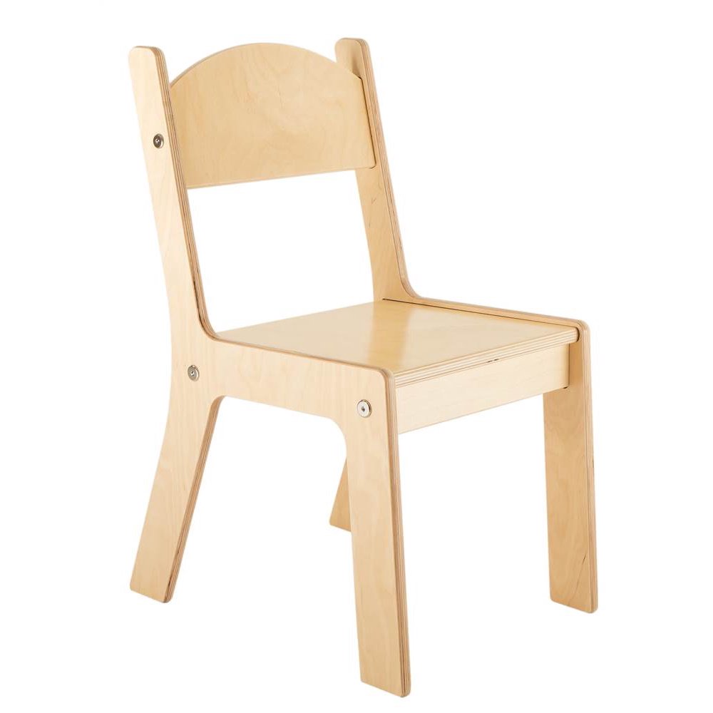 Wooden Toddler Chair in Unfinished Set of 2