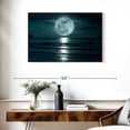 thumbnail image 3 of Elephant Stock Big Moon Wall Art - Horizontal Canvas Wall Art - Living Room Wall Decor - Astronomy & Space Canvas - Teal And Gray Decor - 36" x 24", 3 of 8