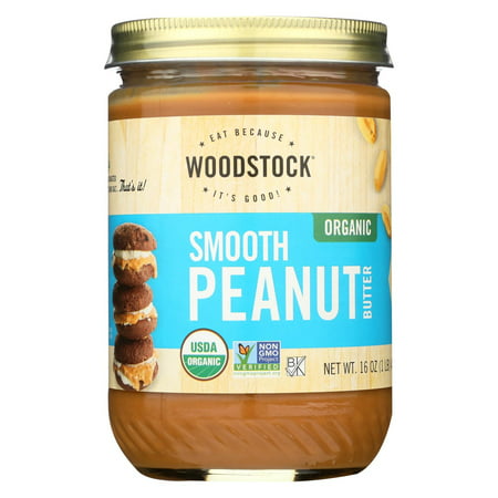 Woodstock Organic Peanut Butter - Smooth - 16 Oz.