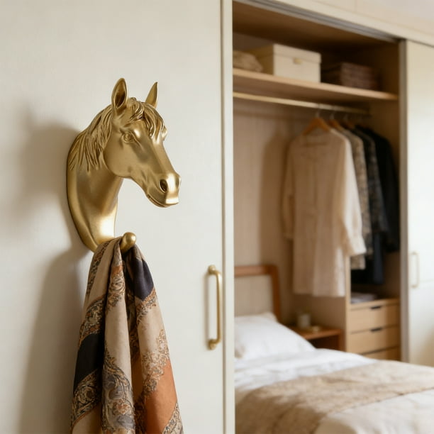 Ganchos decorativos de pared con forma de animales | Percheros modernos con forma de escultura para la entrada, el baño y el dormitorio.
