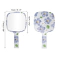 thumbnail image 2 of 1 Pc Espejo de Mano Cuadrado Duradero para Mujeres para Viajes de Negocios Morado Blanco Espejo de Plástico de Aluminio, 2 of 3