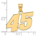 thumbnail image 4 of 14k Yellow Gold Polished Finish Block Script Design Number 45 Charm Pendant, 4 of 4