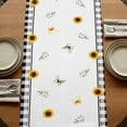 thumbnail image 5 of Table Runners 72 Inches Long Dress Scarves, Sunflowers Farmhouse Kitchen Table Runner, Coffee Tablerunners, Spring Farmhouse Country Truck Floral Black Plaid 14x72 Inch, 5 of 9
