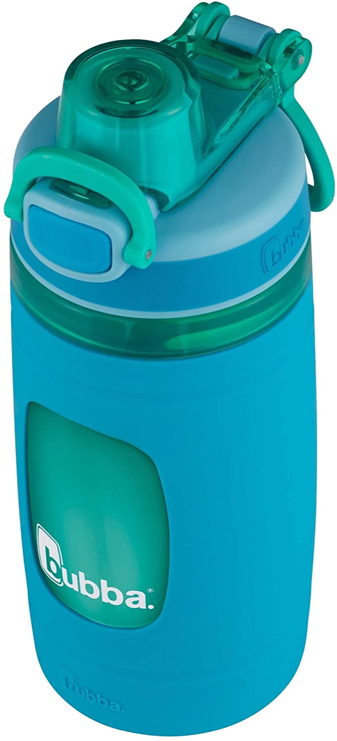 Bubba Flo Kids Water Bottle with Silicone Sleeve, 16 oz, Aqua