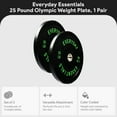 thumbnail image 3 of BalanceFrom 50 lb Olympic Rubber Bumper Weight Plate Set with 2” Steel Hub Inserts, 3 of 12