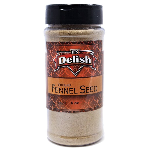 Ground Fennel Seeds All Natural by Its Delish, 6 Oz Medium Jar
