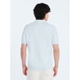 thumbnail image 3 of Free Assembly Men's Textured Stripe Polo Sweater with Short Sleeves, Sizes S-3XL, 3 of 6
