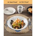 thumbnail image 3 of 13 Inch Round Placemats Set of 6, Vintage Seahorse Non Slip Heat Insulation PP Table Mats, Brown Nautical Anchor Bubbles Coastal Washable Place Mats for Kitchen Dining Party Table Decor, 3 of 7