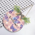thumbnail image 4 of Coolnut Welcome Sign Hanging Plaque Sign Flowers and Butterfly Porch Wall Front Door Garden Home Welcome Hanging Sign, 12x12 in Home Decor, 4 of 7