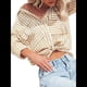 thumbnail image 2 of Camisas A Rayas con Botones para Mujer, Blusas Casuales de Larga con Cuello en V y Bolsillos Amarillo S, 2 of 7