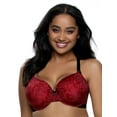 thumbnail image 1 of Paramour by Felina | Gorgeous Cushion Comfort Bra w/ Multi-way Straps , Women's Plus Size Lingerie (Scarlet Lace, 36DDD), 1 of 2
