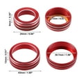 thumbnail image 6 of Front Car AC Media Tune Knob Cover Ring Fit for VW Golf Aluminum Alloy Red 5 Pcs, 6 of 6
