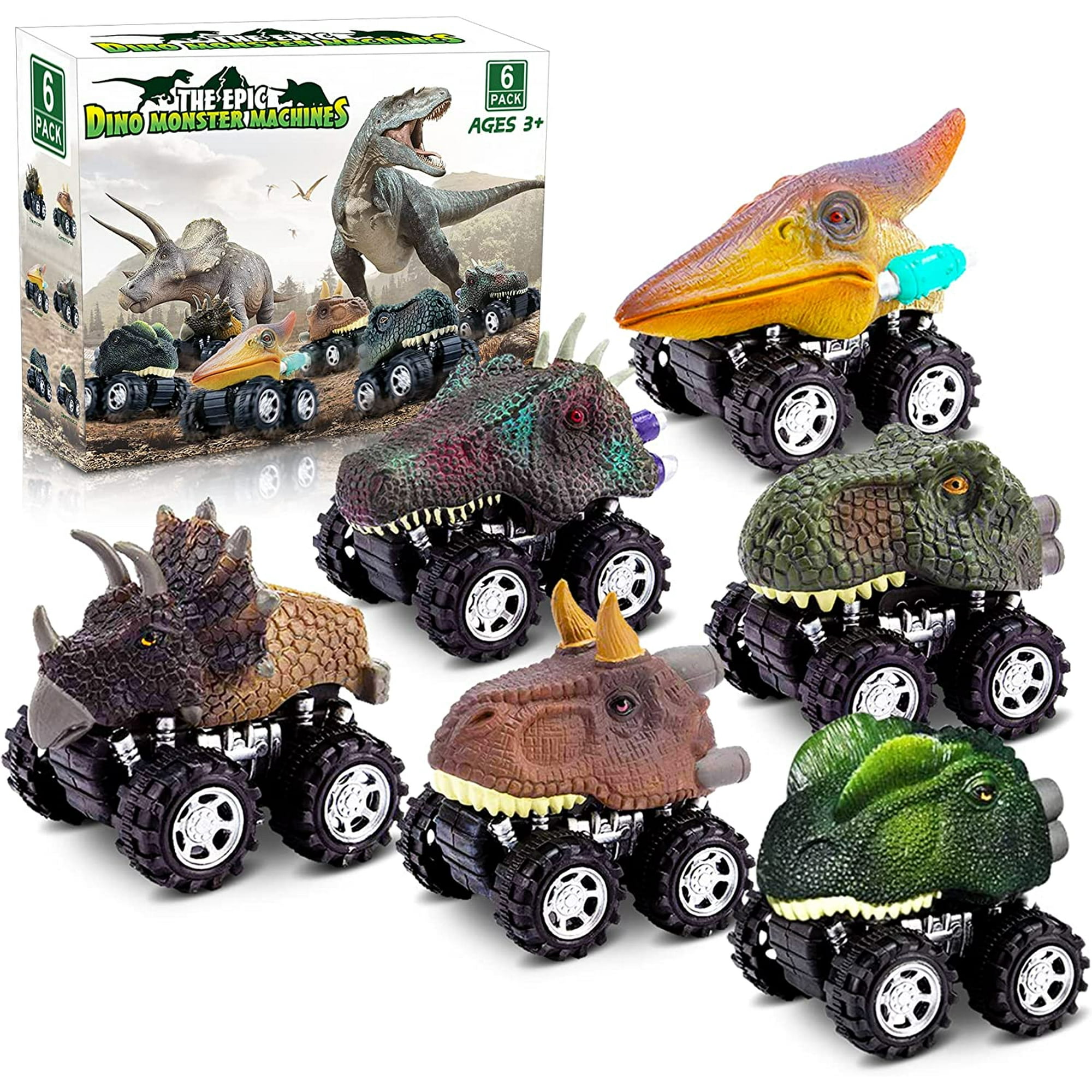 Generic Dinosaur Toys For 3 Year Old Boys Pull Back Dinosaur Toys For 5 Year Old Boy 6 Pack Set Car Toys For 4 Year Old Boys Christmas Birthday Gifts