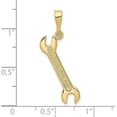 thumbnail image 4 of Solid 10k Yellow Gold Wrench Charm - 30mm, 4 of 6