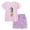 Pink, variant on WUANDIXFA Pajama Sets for Girls Kids Pjs Summer Cotton Short Sleeve Sleepwear (Pink, 6-7 Years)