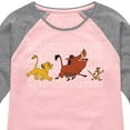 thumbnail image 3 of The Lion King - Hakuna Matata Outlined Words - Toddler & Youth Girls Raglan Graphic T-Shirt, 3 of 4