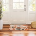 thumbnail image 3 of Yayeee Doormat for Indoor Entrance 32" x 20" Non Slippery Floor Rug, Pink Fall Coffee, 3 of 8