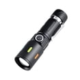 thumbnail image 2 of Mini Strong Flashlight, Built-in 1800mAh Battery, Long Range 500m Beam, IP65 Waterproof, Retractable Zoom, Camping Emergency Light, Portable Outdoor Tool, 2 of 6