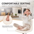 thumbnail image 3 of Hawsaiy Modern Adjustable Swivel Bar Stools Set of 2, PU Leather Bar Chairs with Footrest, Beige, 3 of 9