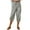 Gray, variant on USNSM Women's Capri Pants High Waist Drawstring Cinch Bottom with Button Cotton Loose Casual Trouser with Pockets Army Green XXXL