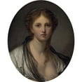 thumbnail image 3 of Jean-Baptiste Greuze 15x18 Black Modern Framed Museum Art Print Titled - Portrait of a Young Woman, Bust Length, with a Black Scarf, 3 of 5