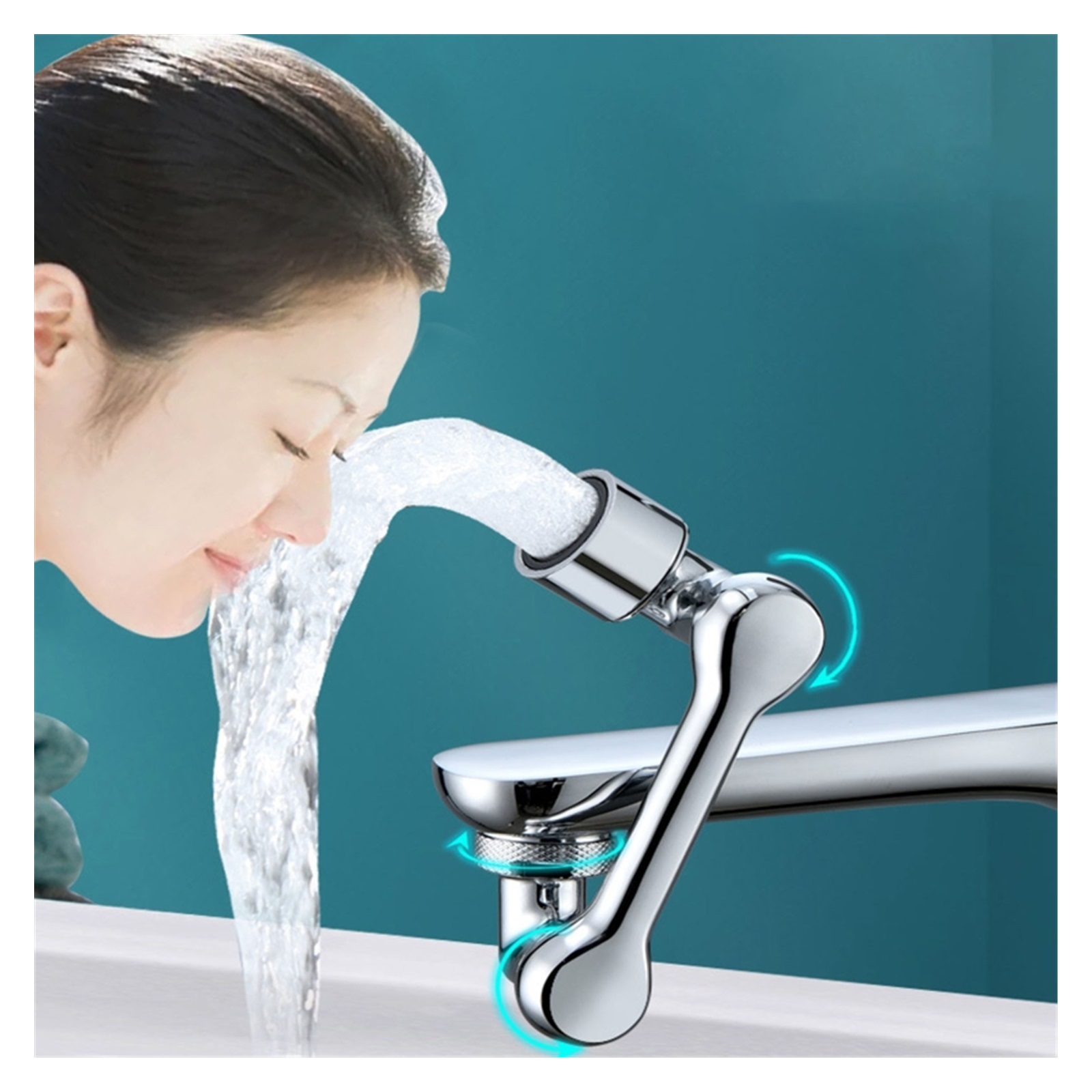 Universal 1080° Swivel Extender Faucet Aerator Splash Resistant Filter Kitchen Washbasin Faucet Aerator Nozzle Faucet Robot Arm ,Water Saving