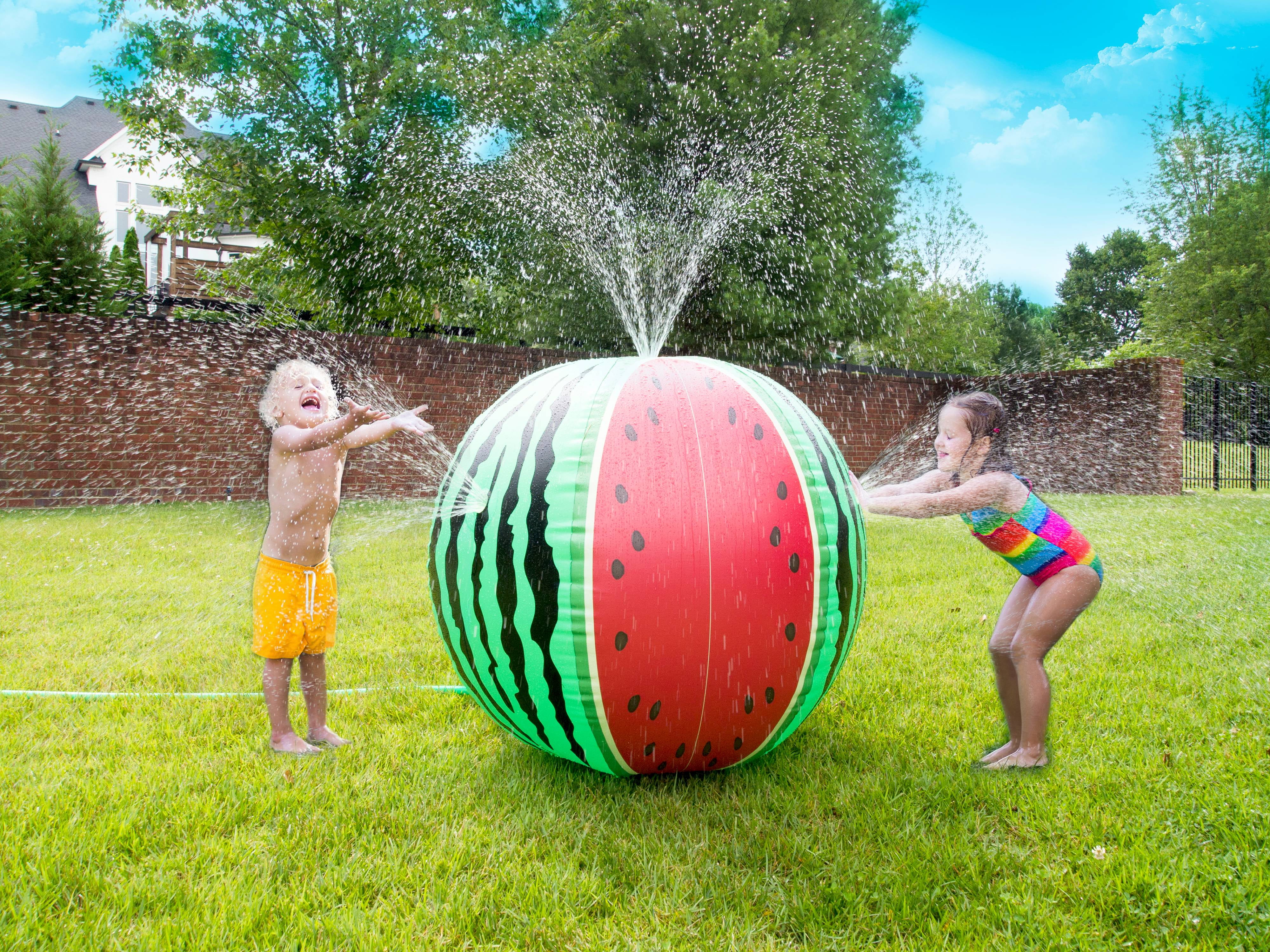 Sprinkler Outdoor Water Spray Ball MIGGOING Splash and Spray Ball 30in-Diameter Inflatable Sprinkler Water Ball Outdoor Fun Toy for Hot Summer Swimming Party Beach Pool Play 