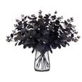 thumbnail image 2 of 14 piezas de ramas de flores artificiales negras para Halloween, centros de mesa y decoración de interiores, 2 of 8