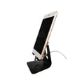 thumbnail image 1 of FixtureDisplays® Multi-Angle Cell Phone Stand, Aluminum Desktop Cellphone Stand with Anti-Slip Base and Convenient Charging Port, Fits All Smart Phones, Black 18156, 1 of 5