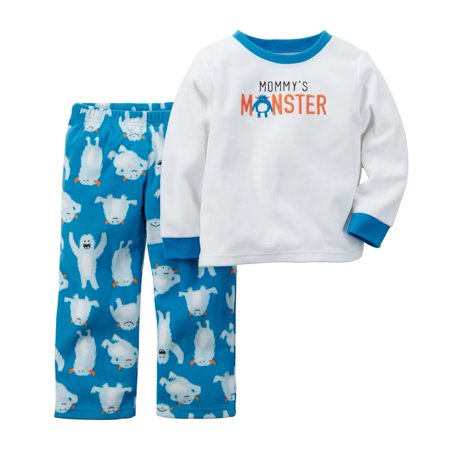 Toddler Clothing Outfit Little Boys 2-Piece Fleece PJs Mommys Monster