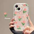 thumbnail image 3 of Pink Peach Cherry Cover For Samsung Galaxy A54 A34 A51 A53 A32 A52 A32 A73 S23 Ultra S20 FE S21 Plus Soft TPU Flower Wavy Case, 3 of 5