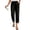 Black, variant on DOKOTOO Womens Casual Crochet Lace Pants Drawstring Elastic Waist Cropped Pants Lightweight Straight Leg Trousers with Pockets