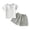 Beige, variant on Xijirk Baby Muslin Cotton Short Sleeve Tee & Shorts Set Neutral Summer Outfit for Boys & Girls,4-5 Years