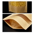 thumbnail image 4 of Bolsa de papel Kraft de 100 piezas, bolsa de piezaza, bolsas de envasado de alimentos, 14x22 + 4 shamjiam Bolsas autoadhesivas de papel Kraft, 4 of 8