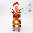 thumbnail image 7 of Riding Deer Santa Claus Christmas Decor - Musical Motion Santa on Reindeer Auto-Turn Obstacle Avoidance Holiday Home Party Decoration Safe Plastic Gift, 7 of 7