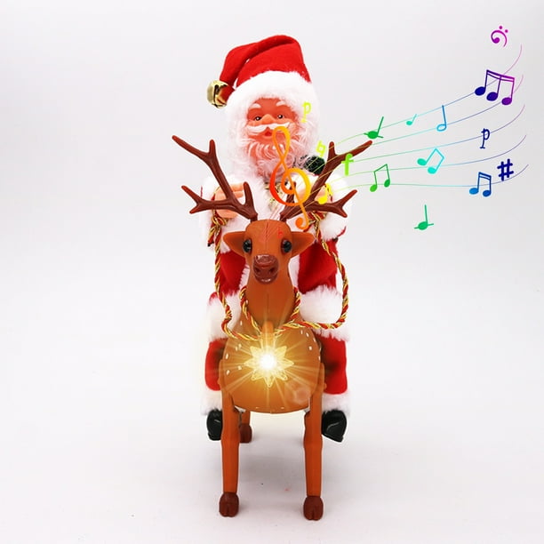 Limited Time Deal Iumwxz Musical and Light Up Reindeer Pulling