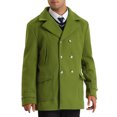 thumbnail image 4 of Lars Amadeus Double Breasted Peacoat for Men's Notched Collar Classic Winter Overcoat, 4 of 4