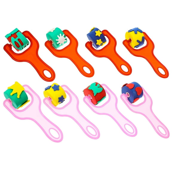MLINS 8 Pcs Kids Paint Painting Roller Art Sponge Rollers Child