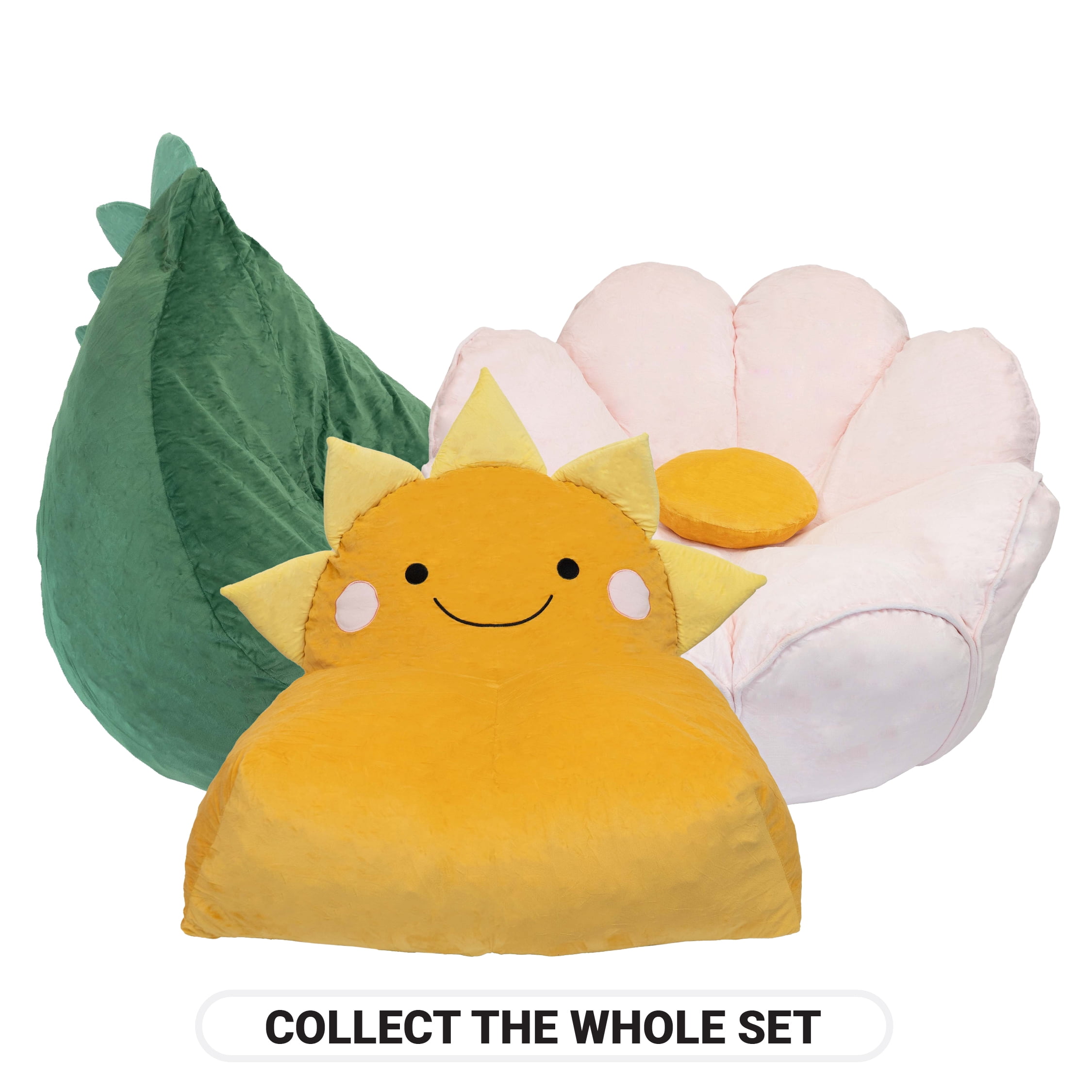 Mainstays Kids Compressed Foam Chair, Yellow Sun