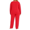thumbnail image 4 of Diufon Plus Size Pajamas for Women Set Long Sleeve Soft Comfy Crewneck Tops and Pants 2 Piece Casual Home Sleepwear, 4 of 10