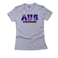 thumbnail image 1 of Australia Swimming - Olympic Games - Rio - Flag Women's Cotton Grey T-Shirt, 1 of 2
