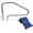 4' Blue, variant on Aqua Select Stainless Steel 50" Handrail with 4' Brown Rail Runner